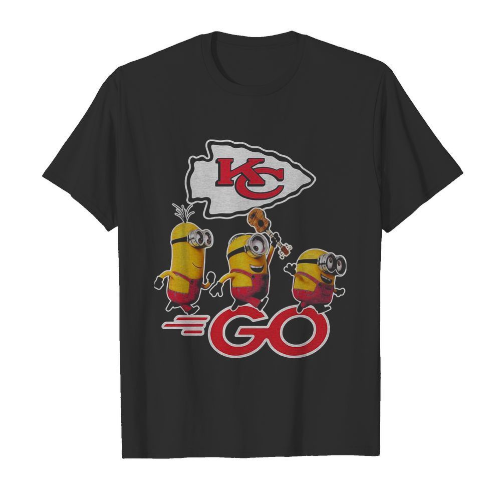 Minions guitar go kansas city chiefs football logo shirt