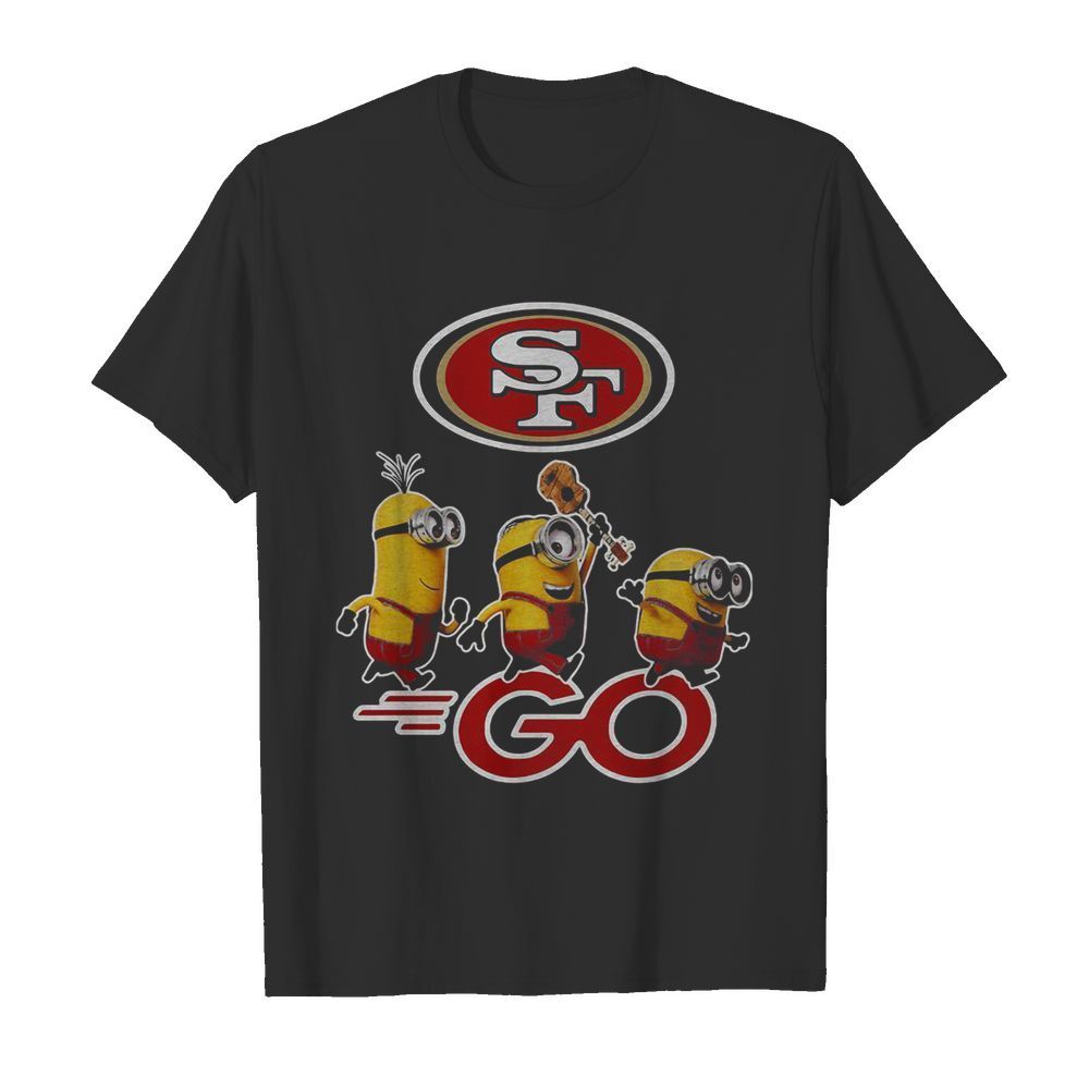 Minions guitar go san francisco 49ers football logo shirt