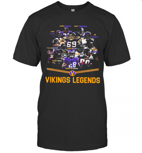 Minnesota Vikings Football Team Player Legends T-Shirt