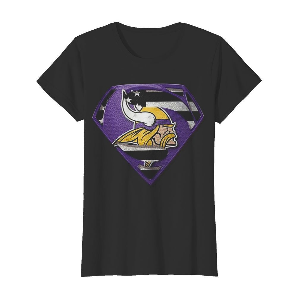 Minnesota Vikings Superman  Classic Women's T-shirt