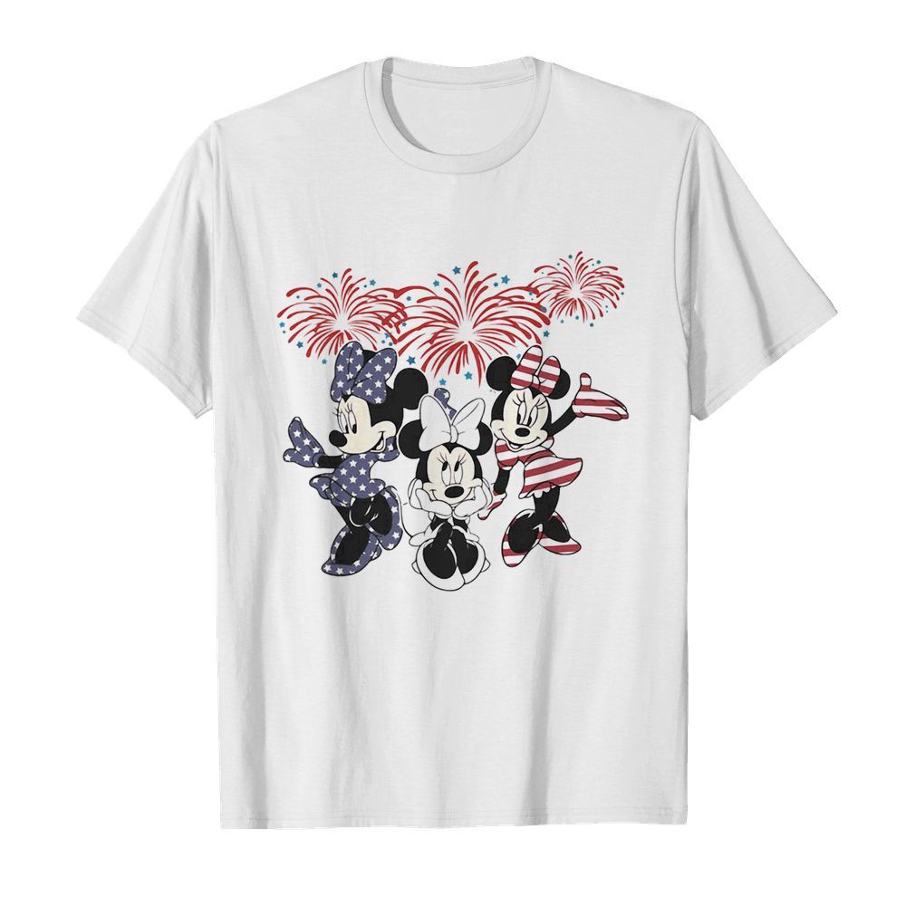 Minnie mouse firework american flag independence day shirt