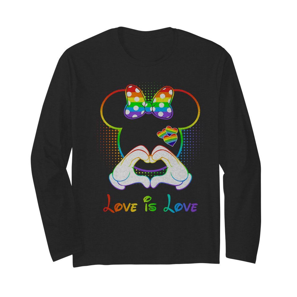 Minnie mouse love is love heart lgbt  Long Sleeved T-shirt 