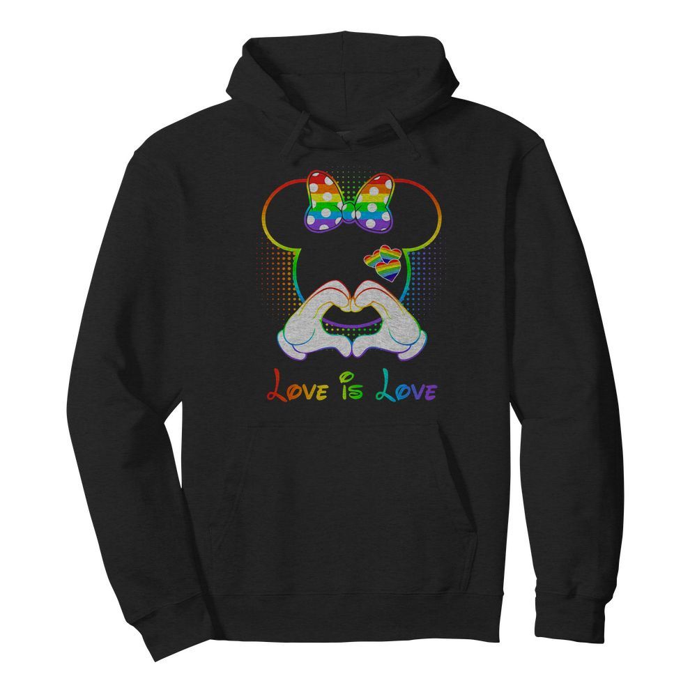 Minnie mouse love is love heart lgbt  Unisex Hoodie