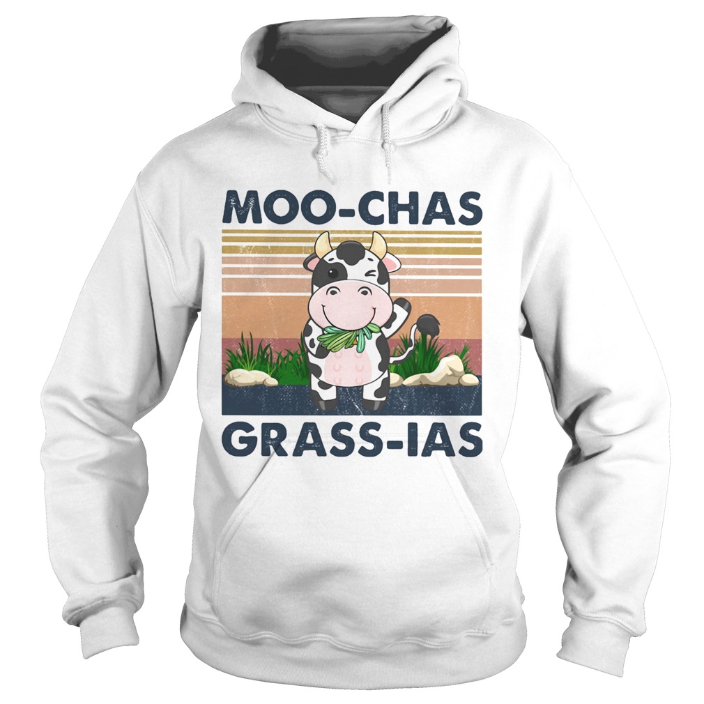 MooChas GrassIas Cow Vintage Retro  Hoodie