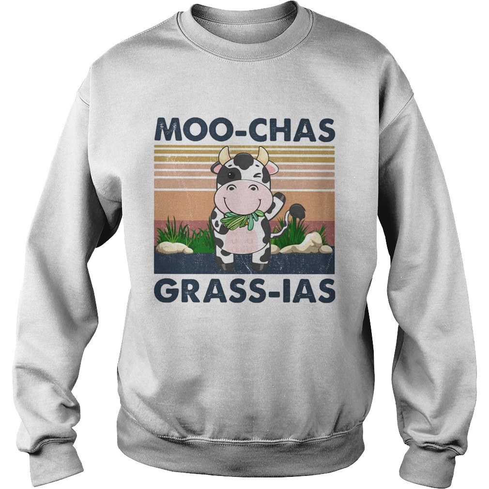 MooChas GrassIas Cow Vintage Retro  Sweatshirt