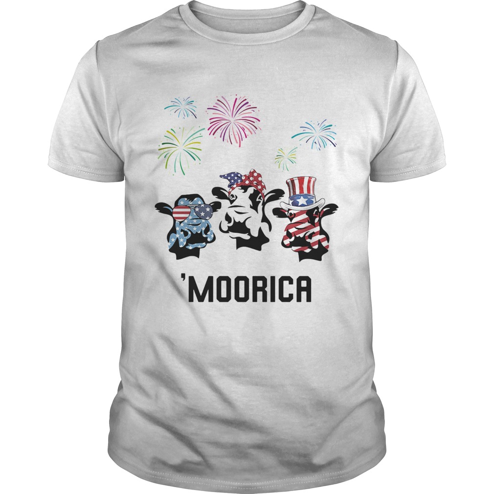 Moorica Cow of July Independence day shirt