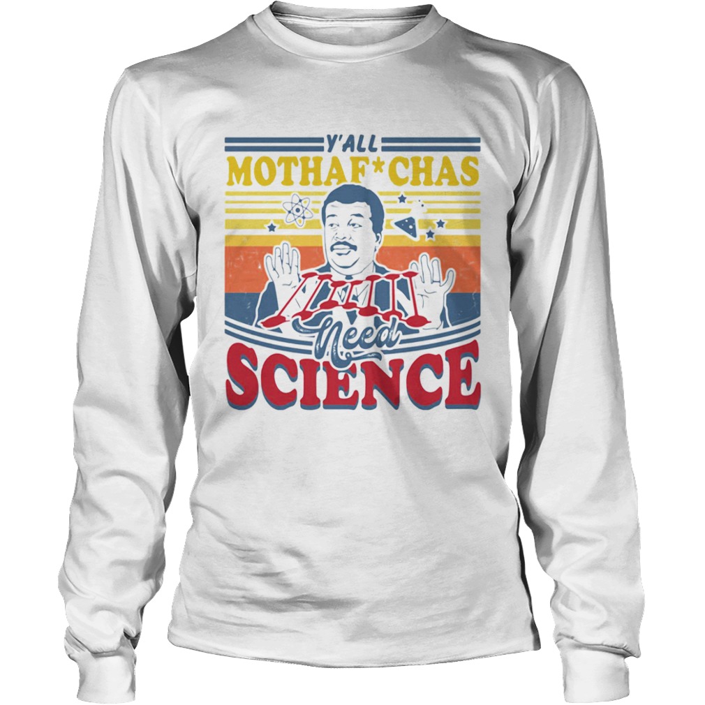 Mothaf Chas Nedd Science Vintage Retro  Long Sleeve