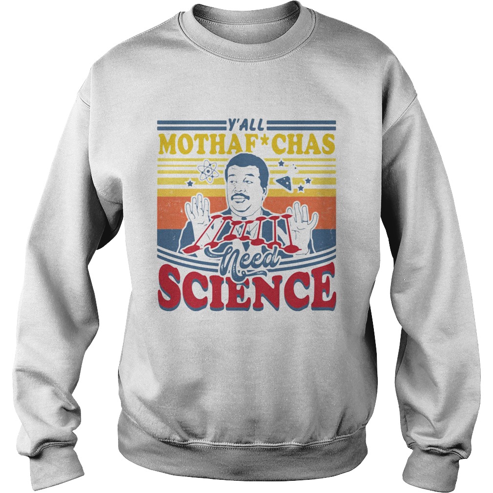 Mothaf Chas Nedd Science Vintage Retro  Sweatshirt