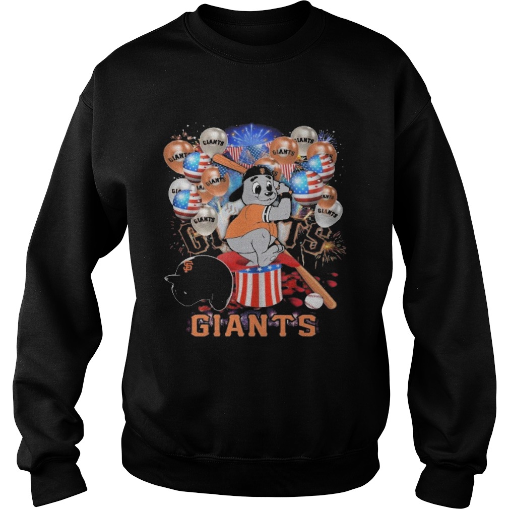 Mouse san francisco giants happy independence day mask soap firework balloon american flag  Sweatshirt