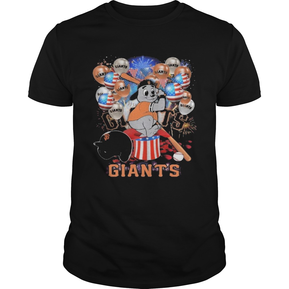 Mouse san francisco giants happy independence day mask soap firework balloon american flag shirt