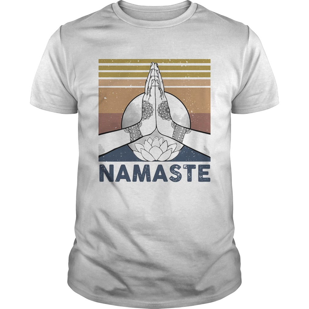 Namaste yoga vintage retro shirt