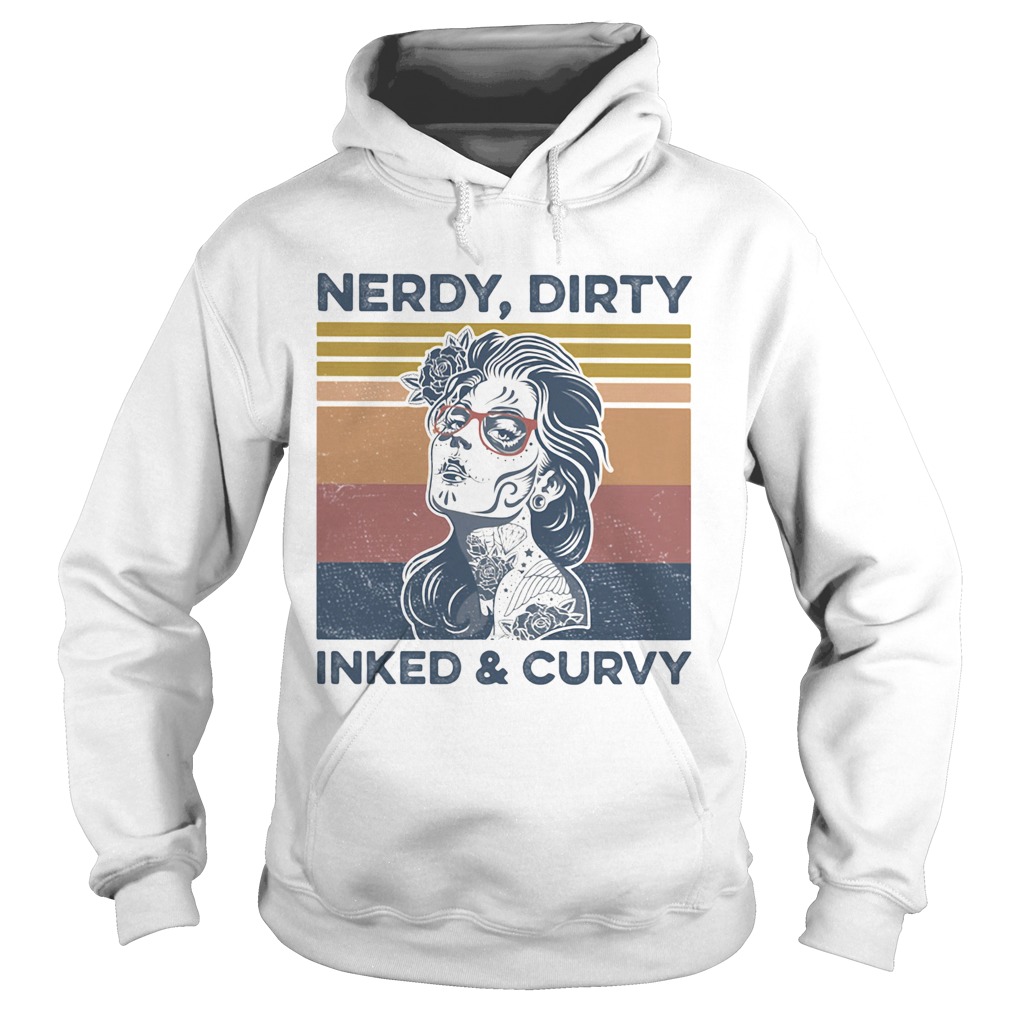 Nerdy dirty inked and curvy vintage retro  Hoodie