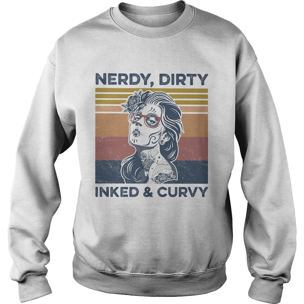 Nerdy dirty inked and curvy vintage retro  Sweatshirt