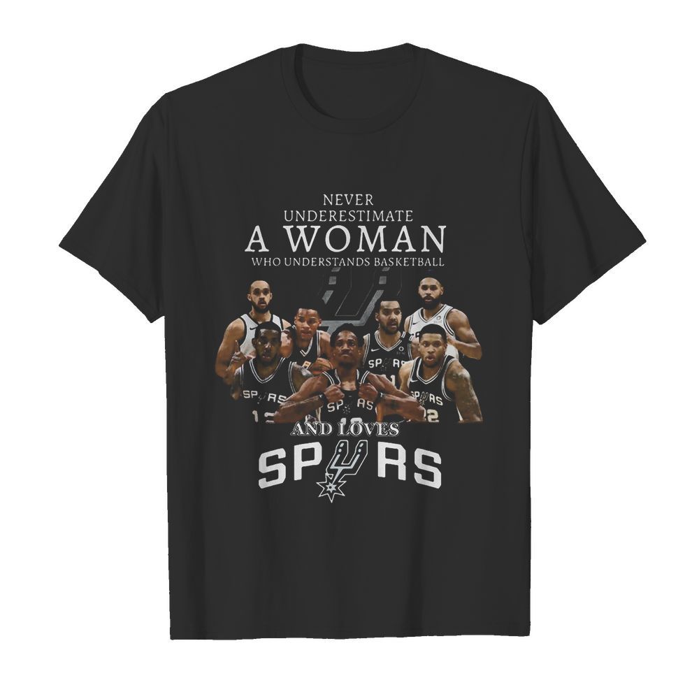 Never Underestimate A Woman Who Understands Basketball And Loves San Antonio Spurs shirt