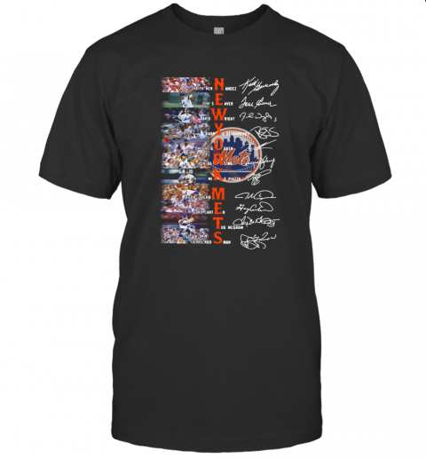 New York Mets Signatures Keith Hernandez Tom Seaver David Wright Signatures T-Shirt