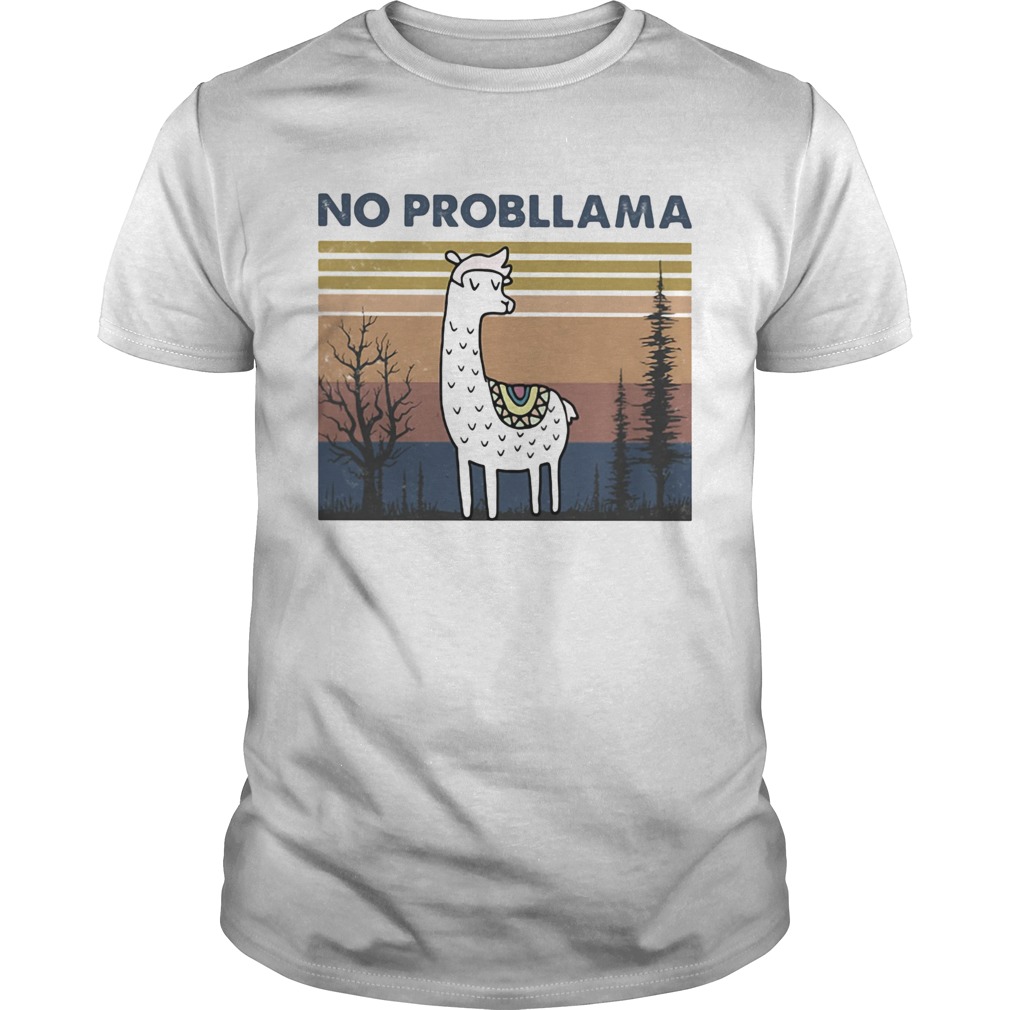 No Probllama Vintage Retro shirt