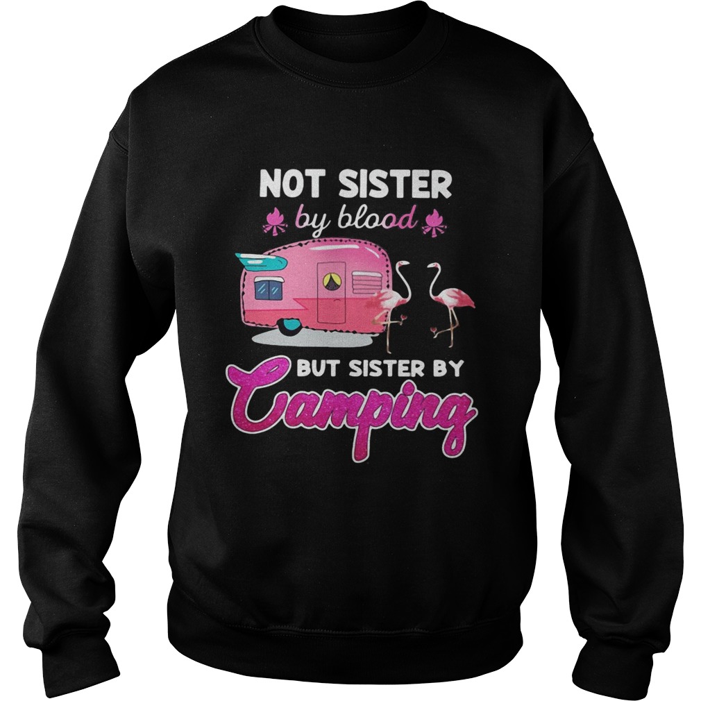 Not sister by blood but sister by camping flamingo  Sweatshirt