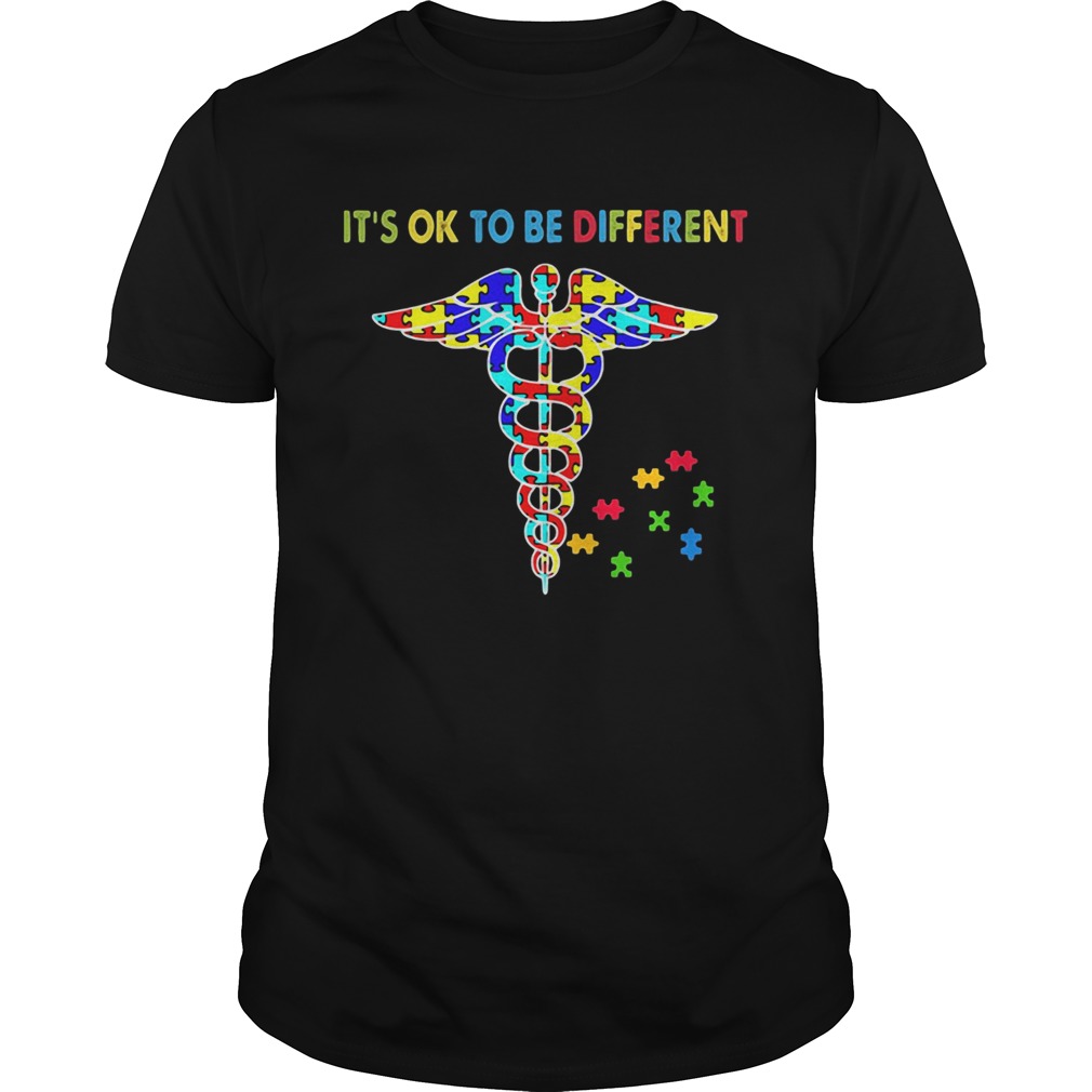 Nurse its ok to be different autism awareness shirt