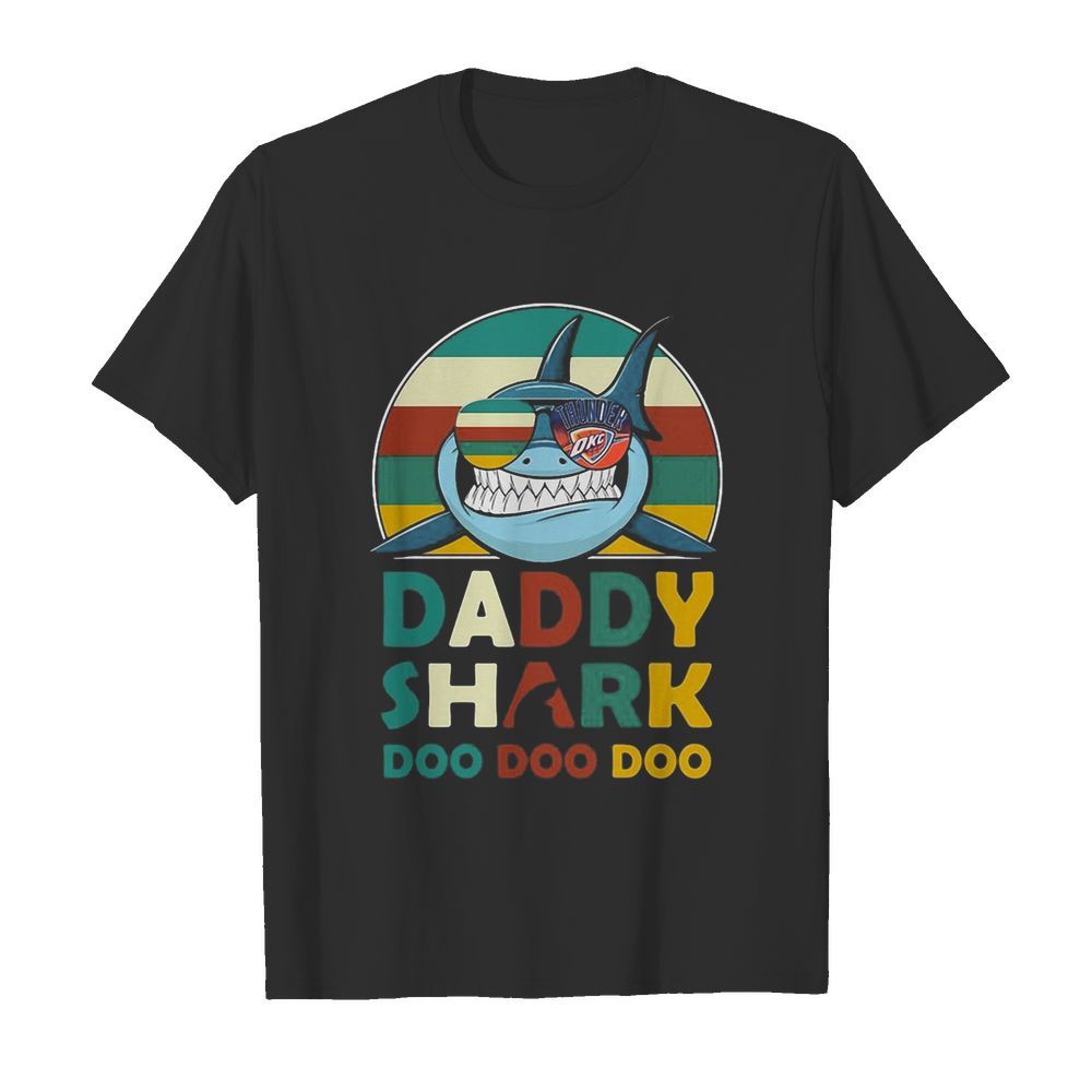 Oklahoma city thunder daddy shark doo doo doo vintage shirt