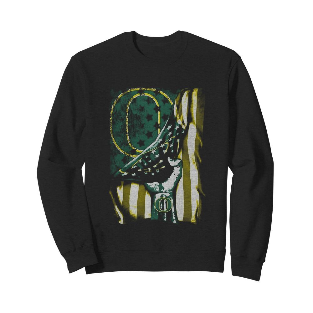 Oregon ducks american flag independence day  Unisex Sweatshirt