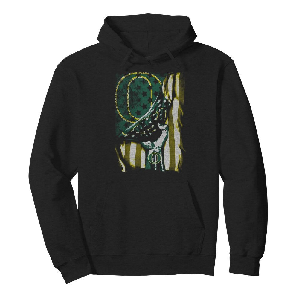 Oregon ducks american flag independence day  Unisex Hoodie