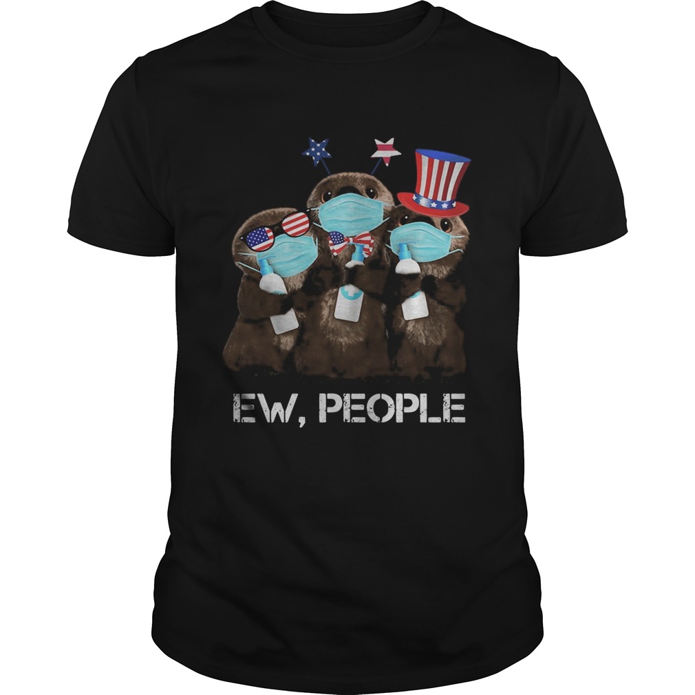 Otter mask hug soap ew people american flag independence day  Unisex