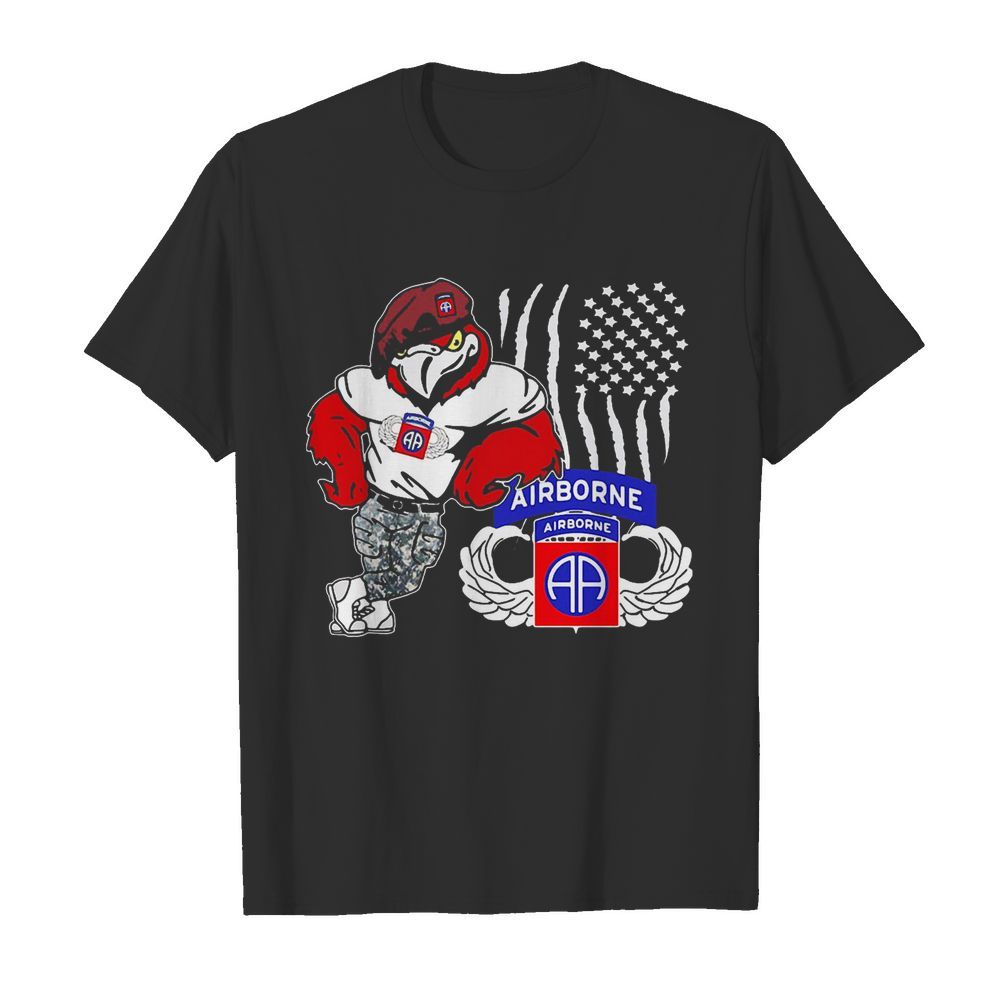 Paratrooper Airborne American Flag Bird shirt