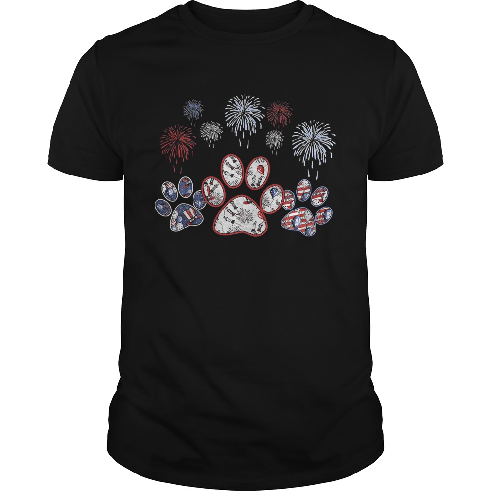 Paws dog firework america 4th of july independence day  Unisex