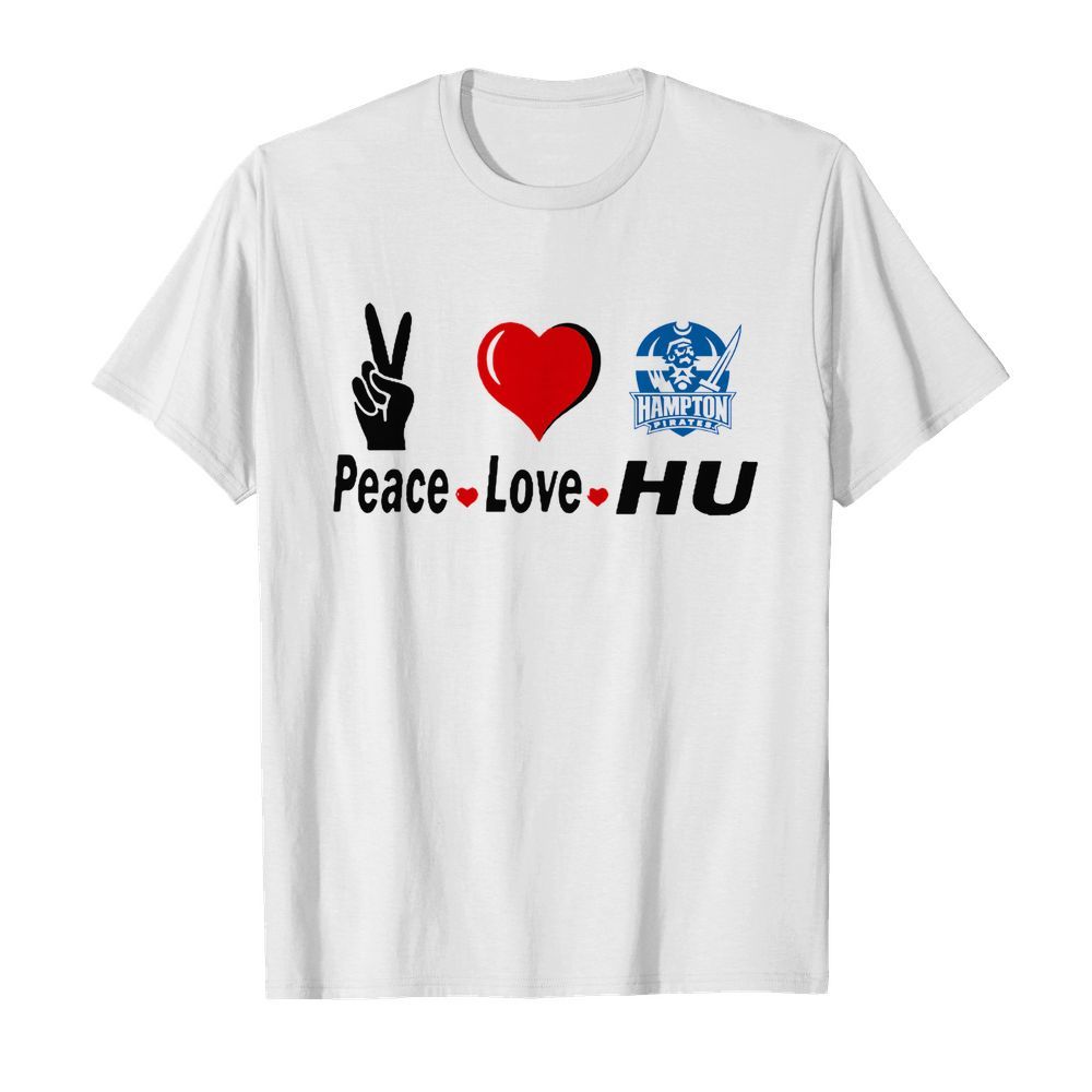 Peace Love Hu Hampton Pirates shirt