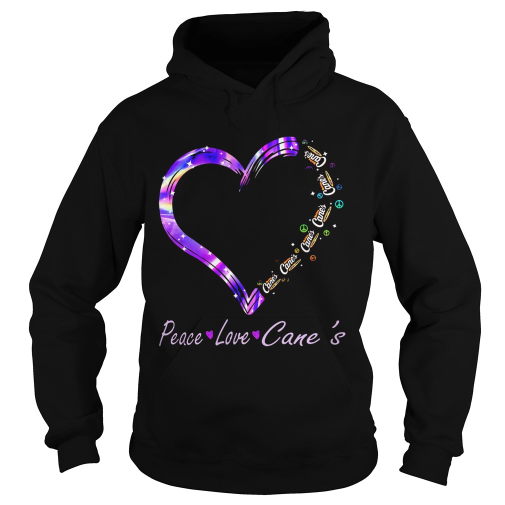 Peace Love Raising Canes Chicken Fingers Heart  Hoodie