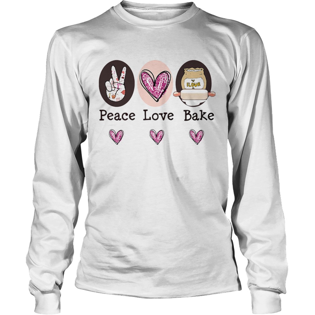 Peace love bake hearts  Long Sleeve