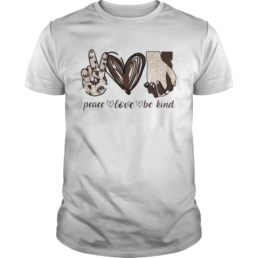 Peace love be kind heart shirt