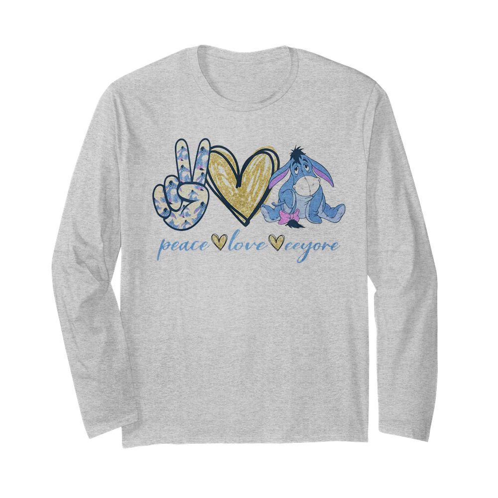 Peace love eeyore heart  Long Sleeved T-shirt 