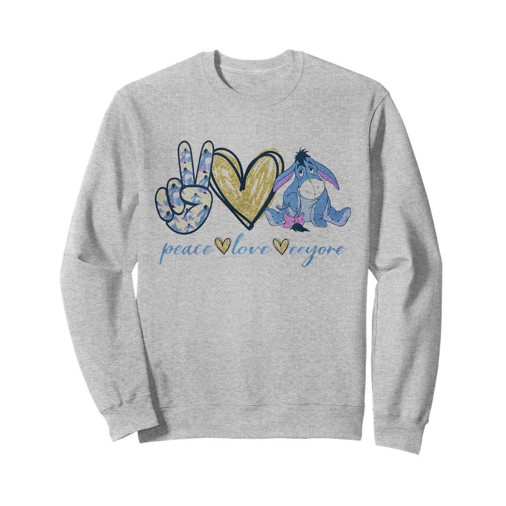 Peace love eeyore heart  Unisex Sweatshirt