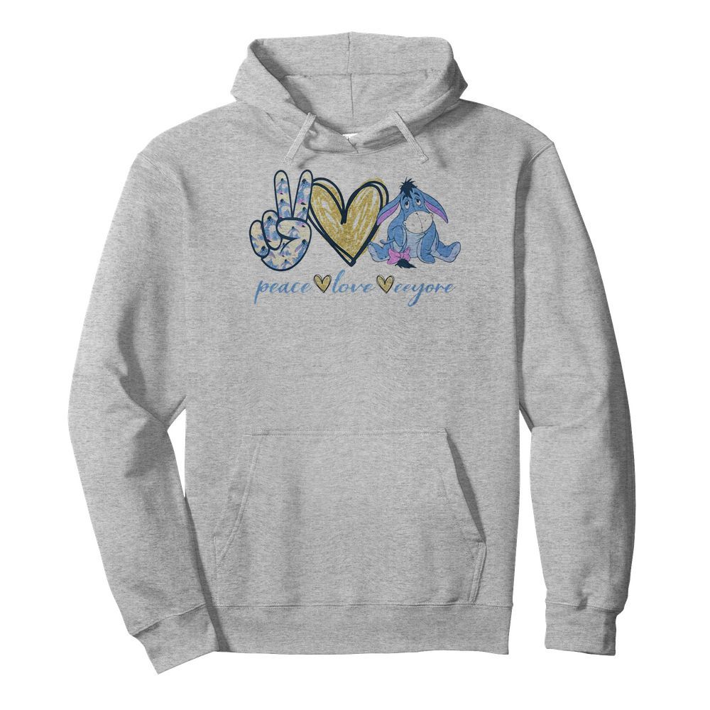 Peace love eeyore heart  Unisex Hoodie