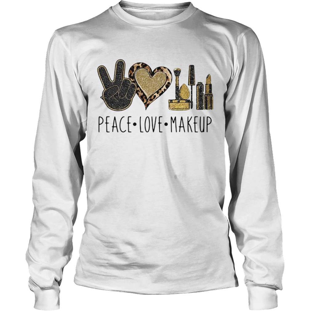 Peace love makeup leopard  Long Sleeve