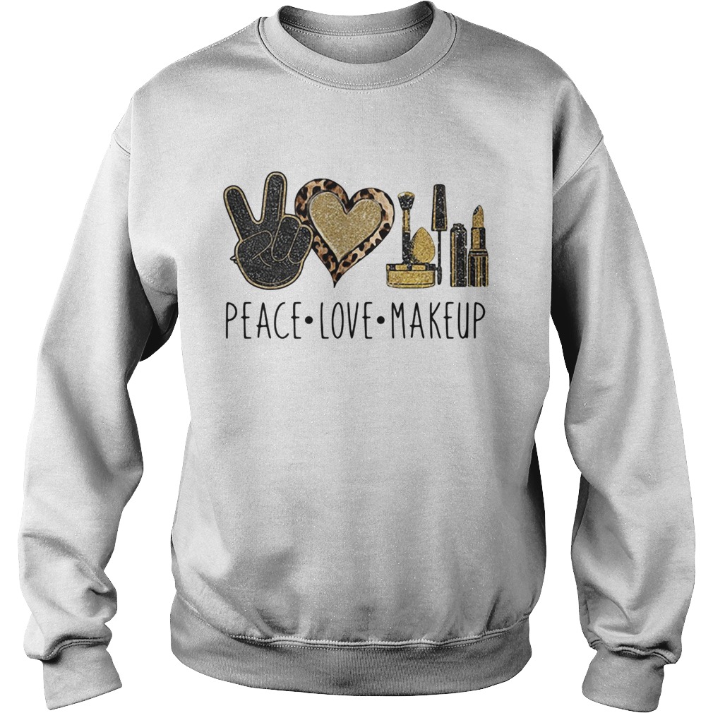 Peace love makeup leopard  Sweatshirt