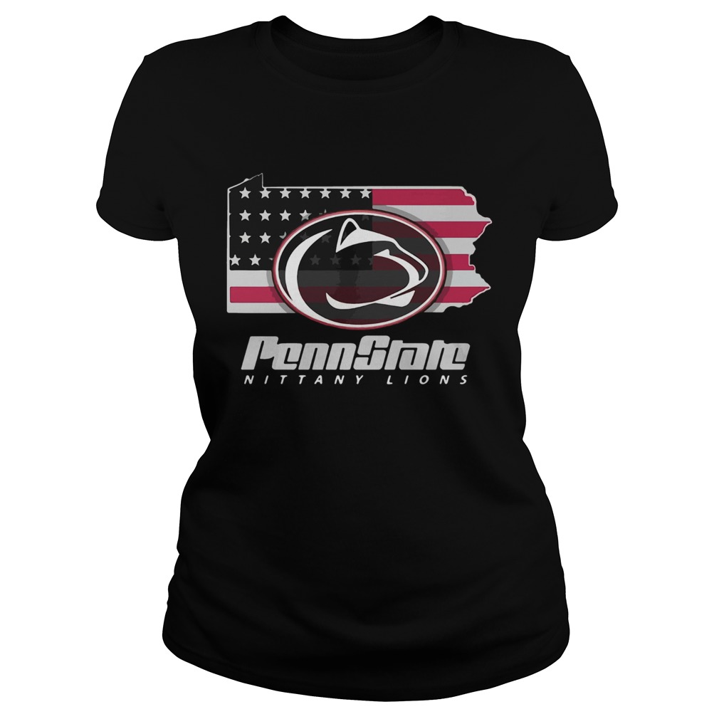 Penn State Nittany Lions American Flag  Classic Ladies