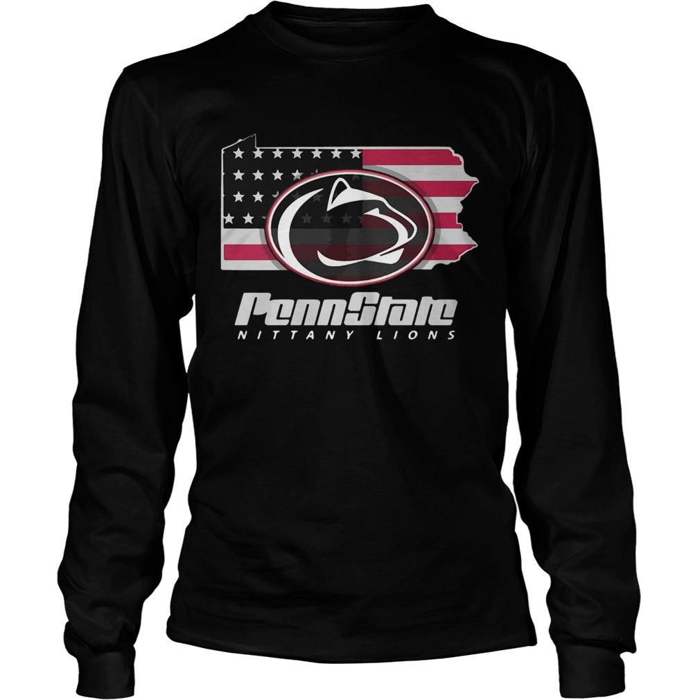 Penn State Nittany Lions American Flag  Long Sleeve