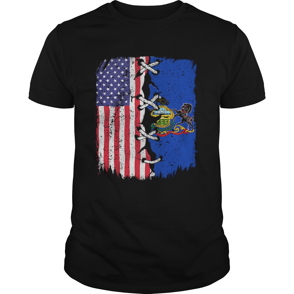 Pennsylvania And American Flag Independence Day shirt