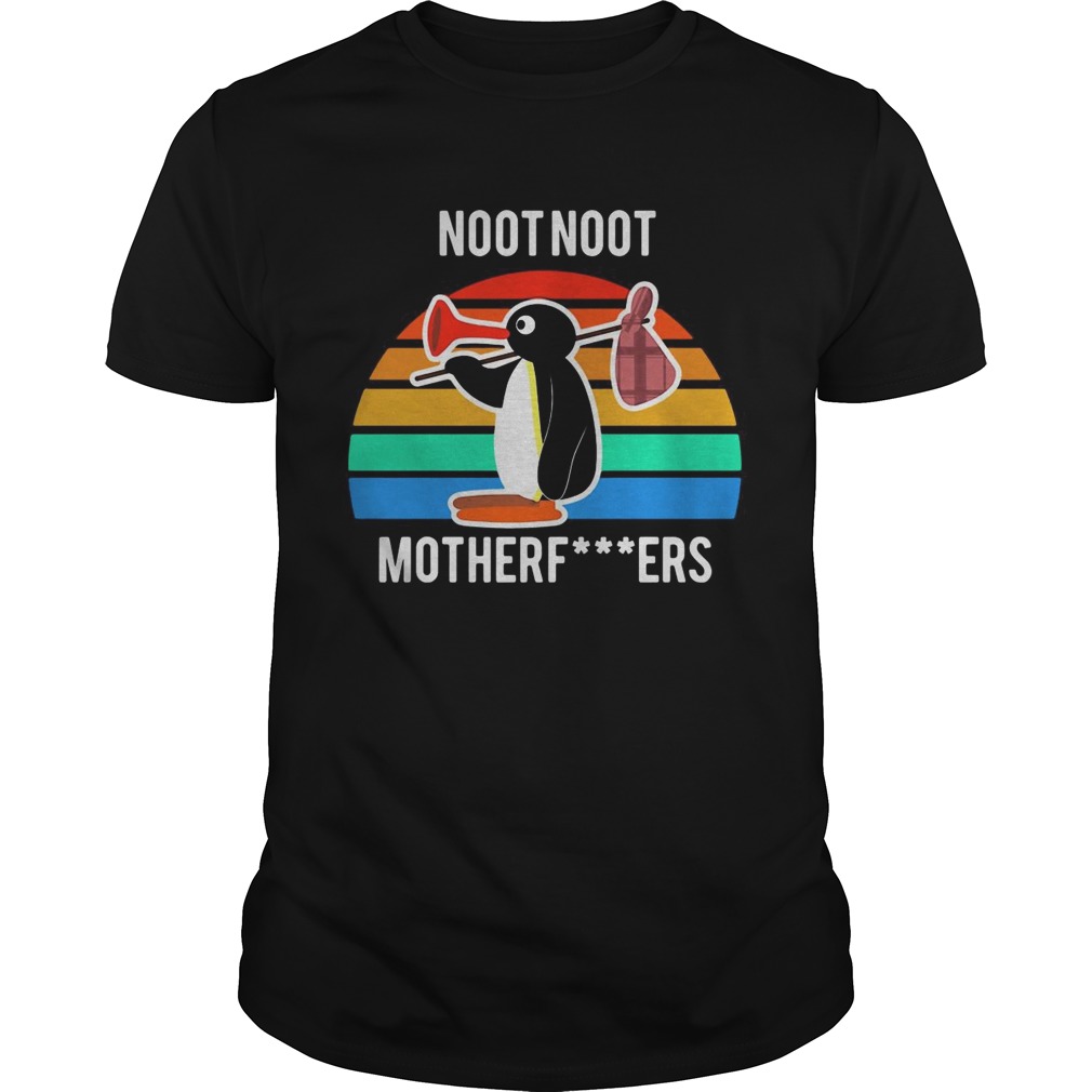 Pingu Noot Noot Motherfers Vintage Sunset shirt