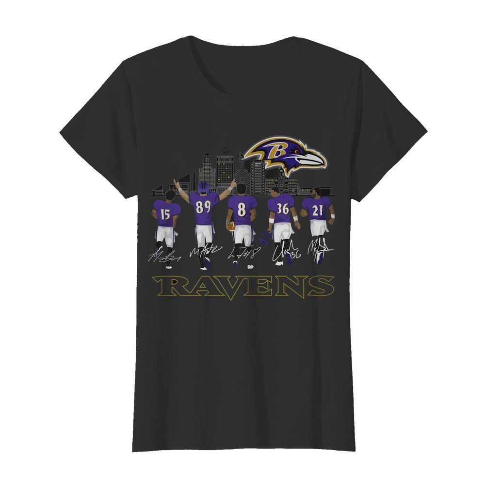 Player Name Baltimore Ravens Legends signatures  Classic Women's T-shirt