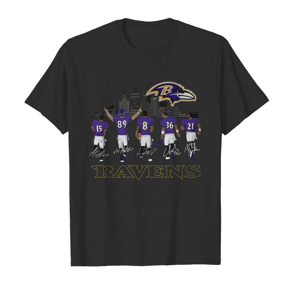 Player Name Baltimore Ravens Legends signatures  Classic Men's T-shirt