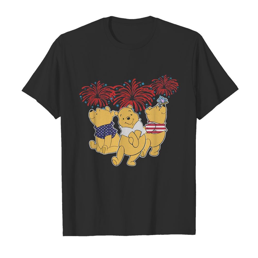 Pooh firework american flag independence day shirt