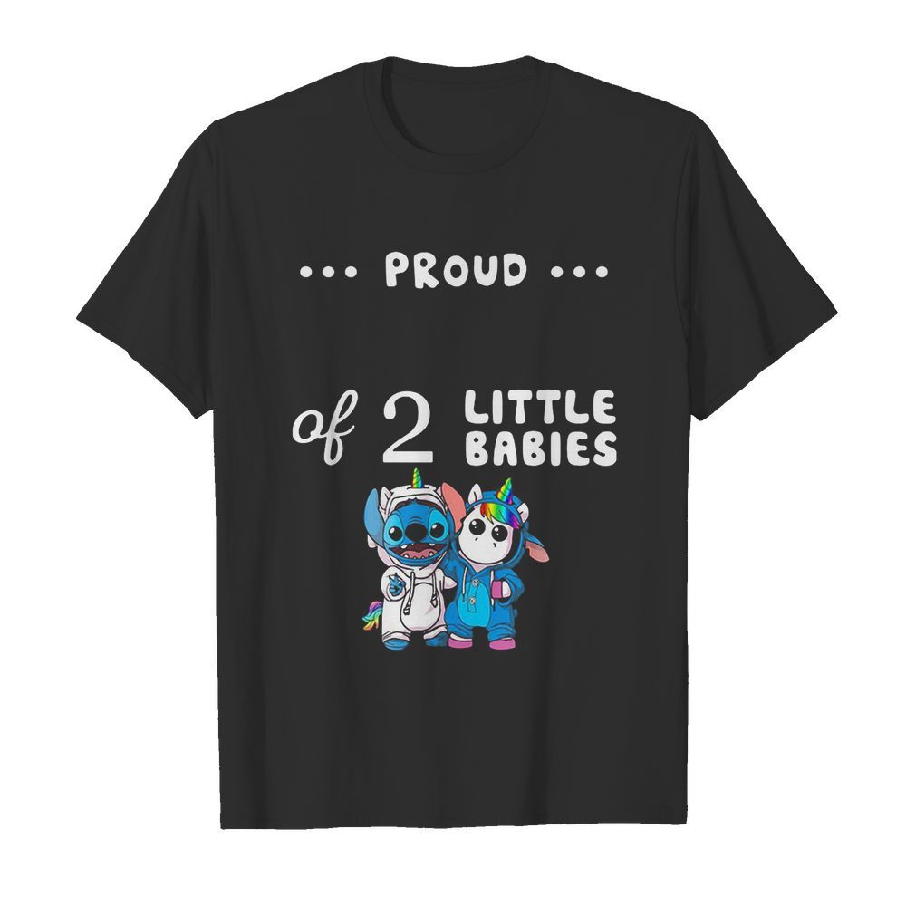 Proud of 2 little babies stitch and unicorn  Classic Men's T-shirt