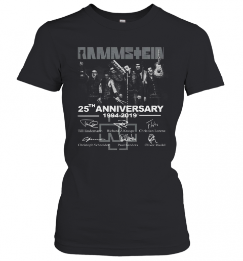 Rammstein 25Th Anniversary 1994 2019 Thank You For The Memories Signatures T-Shirt Classic Women's T-shirt