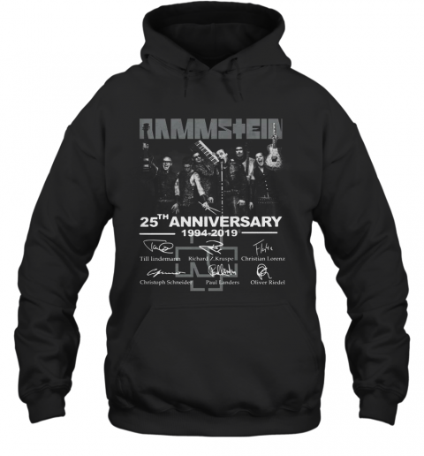 Rammstein 25Th Anniversary 1994 2019 Thank You For The Memories Signatures T-Shirt Unisex Hoodie