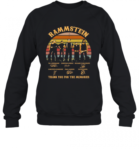 Rammstein Thank You For The Memories Signatures Vintage Retro T-Shirt Unisex Sweatshirt