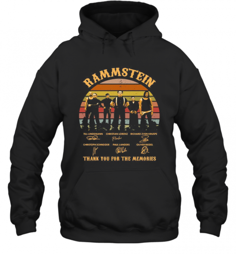 Rammstein Thank You For The Memories Signatures Vintage Retro T-Shirt Unisex Hoodie