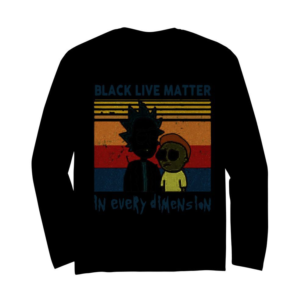 Rick And Morty Black Live Matter In Every Dimenslon Vintage  Long Sleeved T-shirt 